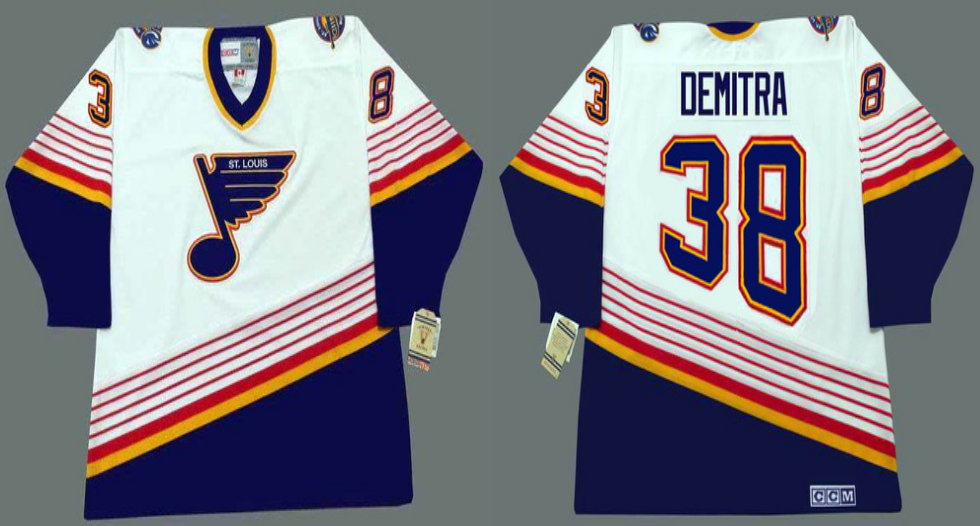 2019 Men St.Louis Blues #38 Demitra white CCM NHL jerseys->st.louis blues->NHL Jersey